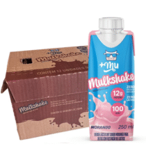 +Mu Pack 12 unidades Mulkshake Bebida Proteica Sabor Morango 250ml