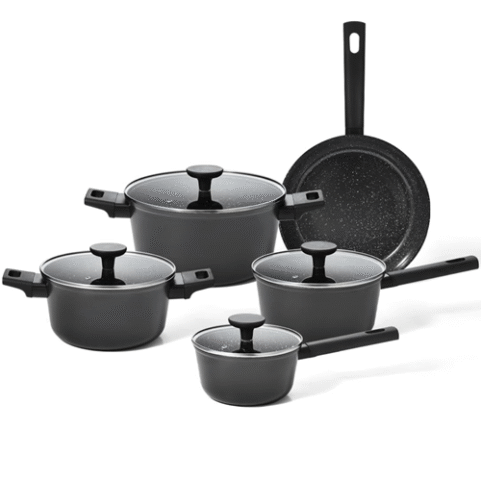Oikos Jogo Panelas Antiaderente Ultra Ceramic 5 Peças para Fogão por Indução