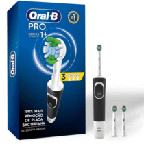 Oral-B PRO Series 1+ Escova de Dentes Elétrica com 3 refis Precision Clean Preta