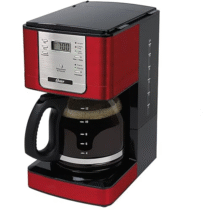 Oster Cafeteira Flavor Programável 1,5L Vermelha/Preto