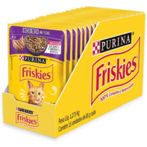 Pack 15 Sachês Purina Friskies Ração Úmida Para Gatos Adultos Cordeiro Ao Molho 85g