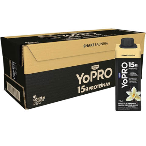 Pack 24 Unidades YoPRO Baunilha 15g Proteínas 250ml