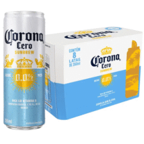 Pack 8 Latas Corona Cero Sunbrew Sem Álcool 350ml
