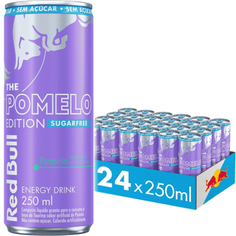 Pack de 24 Latas Red Bull Energético Pomelo Sem Açúcar 250ml