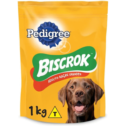 Pedigree Biscoito Biscrok Para Cães Adultos Raças Grandes 1Kg