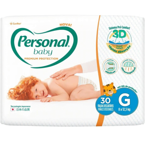 Personal Fralda Baby Premium Protection G 30 Unidades