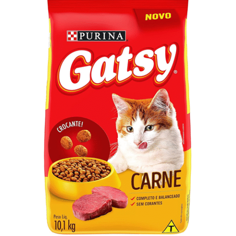 Purina Ração Gatos Adultos Gatsy Carne 10.1Kg