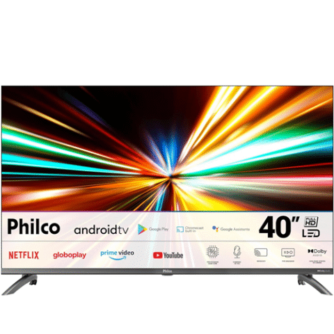 Smart TV 40” Philco LED Android TV Dolby Audio PTV40M9GACGB