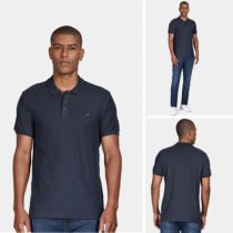 Polo Aramis Cotton Piquet Basic Marinho