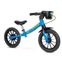 Bicicleta Infantil Sem Pedal Equilíbrio Balance Azul Nathor