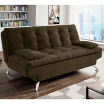 Sofá-cama 3 Lugares Casal Premium Ii Suede Café