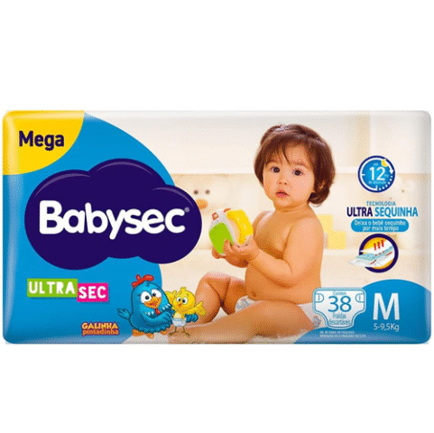 Babysec Fralda Ultrasec Galinha Pintadinha Azul M 38 Unidades