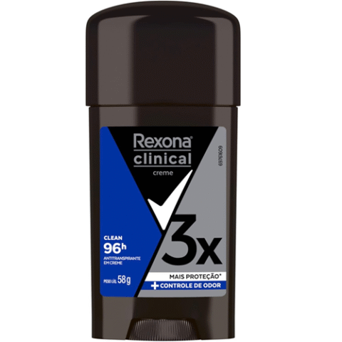 Rexona Clinical Antitranspirante Creme Clean 58g