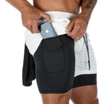 Shorts 2 Em 1 Térmico De Compressão Bolso Secreto Academia