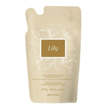 Refil Creme Acetinado Hidratante Corporal Para Pele Lily 250g