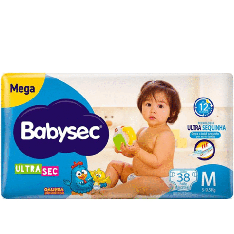 Babysec Fralda Ultrasec Galinha Pintadinha Azul M 38 Unidades