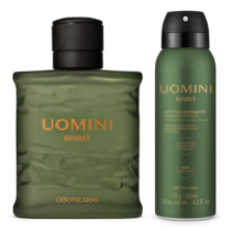 Uomini Spirit: Colônia 100ml + Antitranspirante Aerossol 75g/125ml