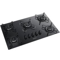 Cooktop Itatiaia Essencial 5 Bocas Mesa Vidro Preto Bivolt Preto