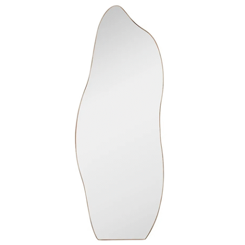 Espelho Do Pinterest Moldura Couro 60x110cm Modelo Flame Cor Da Moldura Caramelo