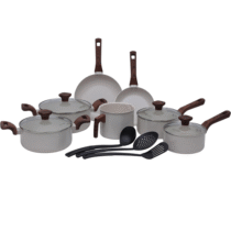 Mimo Style Jogo de Panelas Cerâmica 10 Peças Indução Pratic Cook Marmol