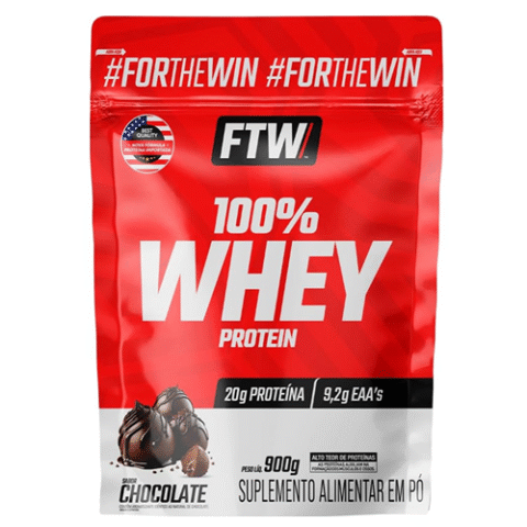 100% Whey Protein Refil 900g Sabor Chocolate – FTW