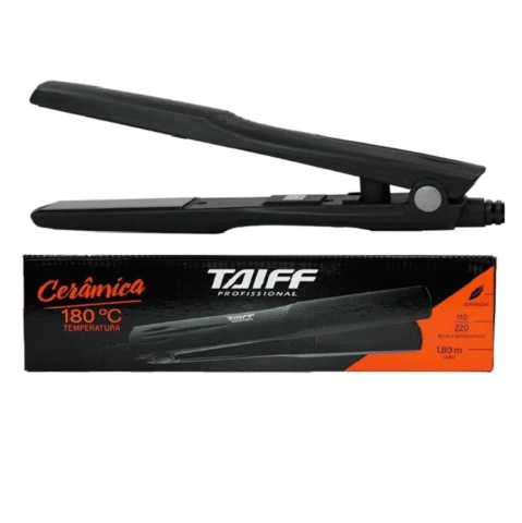 Prancha Cerâmica Taiff Profissional 180° Preto