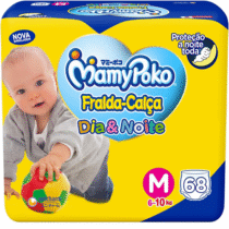 MamyPoko Fralda-Calça Dia&Noite M 68 Unidades