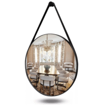 Espelho Adnet De Parede Escandinavo 60cm Com Suporte