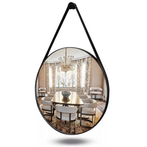 Espelho Adnet De Parede Escandinavo 60cm Com Suporte