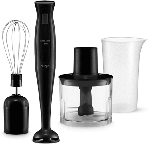 Mixer Vertical Turbo Chef Elgin 3 em 1 200W Preto 110v