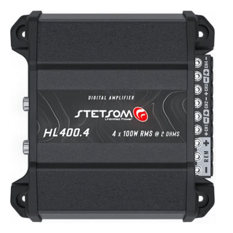 Módulo Amplificador Automotivo Stetsom HL 400.4 4 Canais 400W Preto