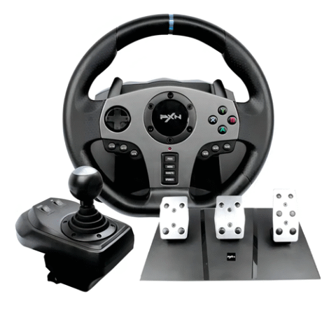 Joystick Volante Vibração Simulador Racing Câmbio Embreagem