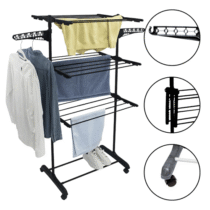 Varal De Chão Grande Varal De Roupas 3 Andares Dobrável Kontuz Home