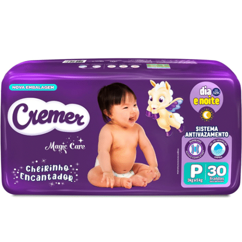 Fralda Cremer Jumbo P 30 Unidades