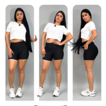 Shorts Academia Feminino Modelador Com Bolso Zero Opacidade