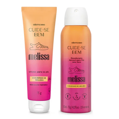 Combo Melissa: Creme Para Os Pés 75g + Desodorante