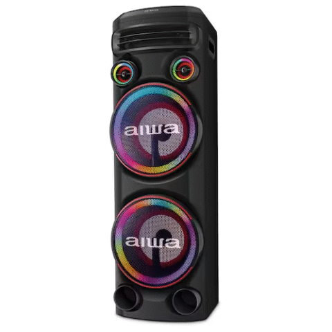 Torre de Som AIWA T2W-02 2300W Woofers 10″ Bluetooth RGB Bivolt