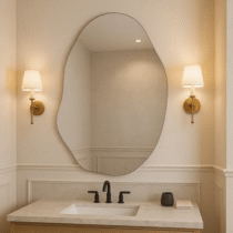 Espelho Vildrex Roma 70x50cm Lapidado Design Moderno Luxo