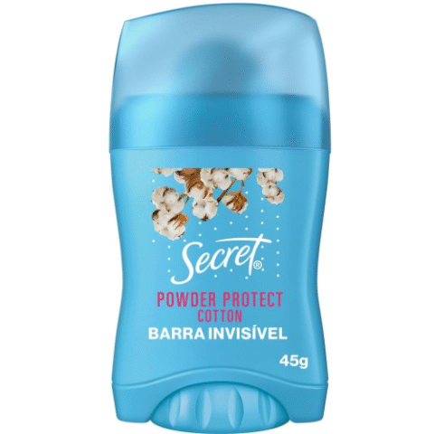 Desodorante Antitranspirante em Barra Secret Proteção de Algodão 45g