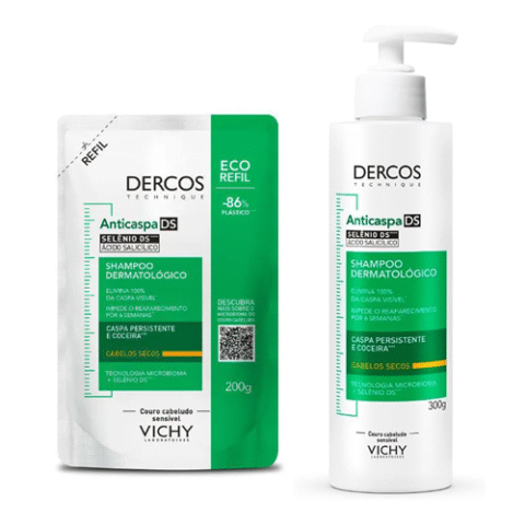 Shampoo Dermatologico Vichy Dercos Anticaspa DS Sem Perfume