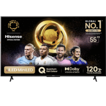 Smart TV Hisense 55″ UHD 4K Mini LED com HDR10+ Dolby Vision Controle por Voz Alexa