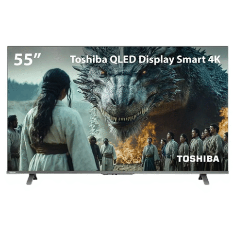Smart TV QLED 55 4K Toshiba Google TV 3HDMI 2USB Wi-Fi