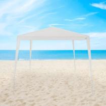 Tenda Praia Sanfonada Gazebo 3m x 3m Articulado Branca – Bel
