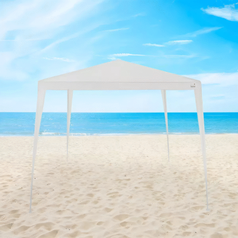Tenda Praia Sanfonada Gazebo 3m x 3m Articulado Branca – Bel