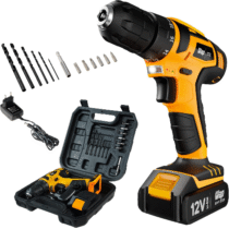 WAP Parafusadeira e Furadeira à Bateria 12V com Kit de 13 Acessórios e Maleta Bivolt