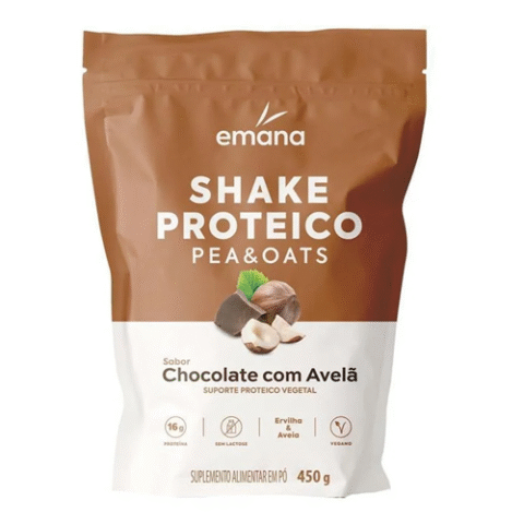 Whey Protein Isolado Emana Shake Proteico Chocolate com Avelã 450g