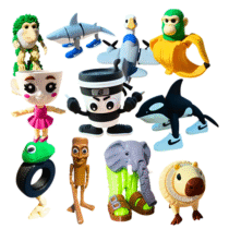 2 Bonecos Articulado Brainrot Italiano Tik Tok