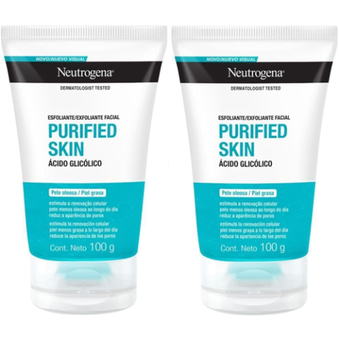 2 Unidades Neutrogena Gel Esfoliante Facial Purified Skin 100g