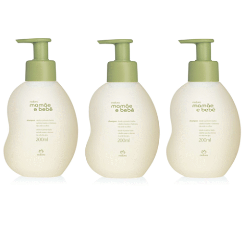 3 Unidades Shampoo Mamãe Bebê 200ml – Natura