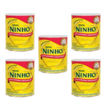 5 Latas Leite Pó Instantâneo Integral Ninho 380g